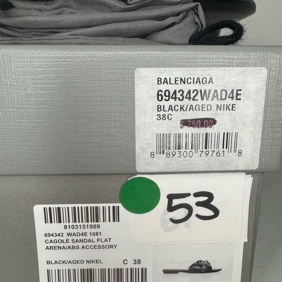 Balenciaga Le Cagole Women’s Slide Sandal Black Colo Size 38 New. - Picture 10 of 11